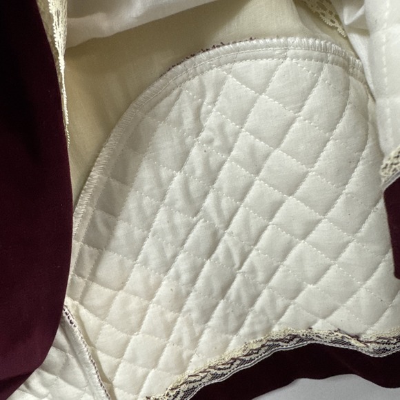 Vintage 70s Chessa Davis Maxi Skirt Medium Aline Velvet Bohemian Tie Belt - Picture 14 of 16